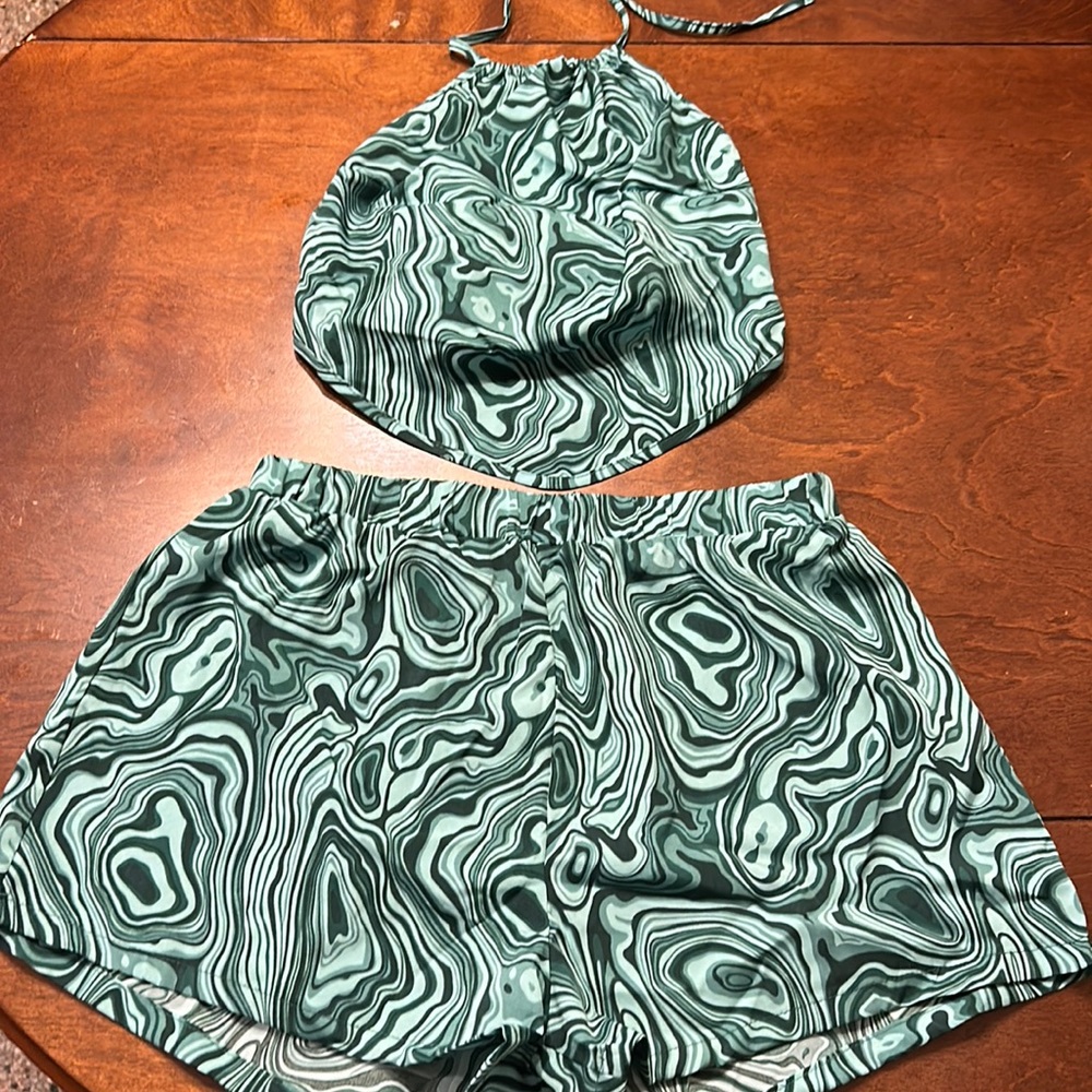 Matching set. Halter top and shorts. Size 6